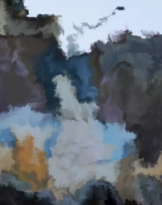 image distortion effect applied to a photo