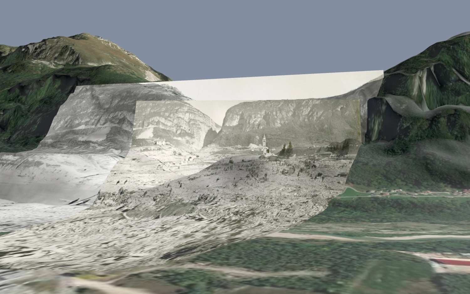 vantage reconstruction of the vajont disaster